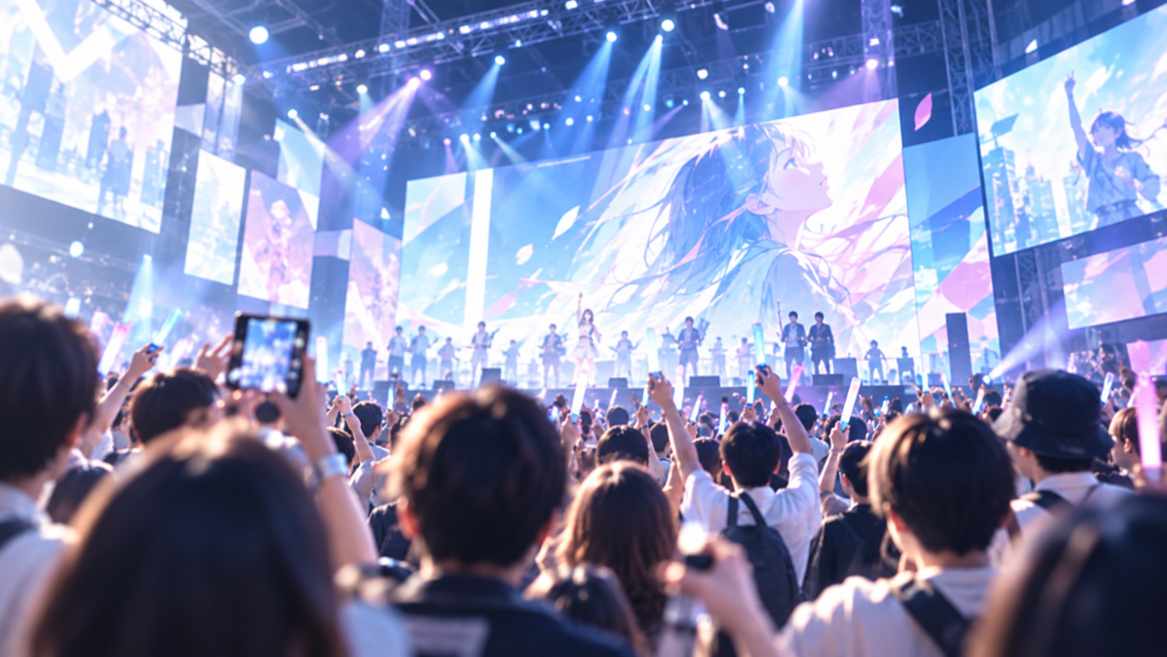 ライブイベント会場の熱気あふれる風景